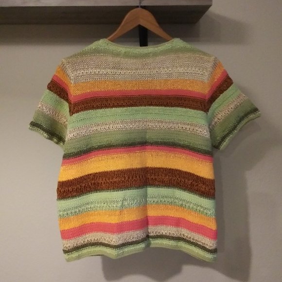 NWOT Crazy Horse Collection BOHO Crop Sweater - Picture 6 of 7